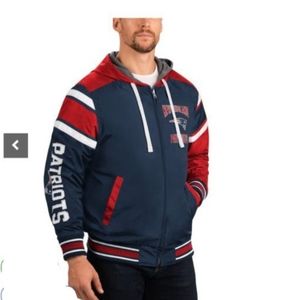 NFL New England Patriots Reversible Hoodie Jacket Large